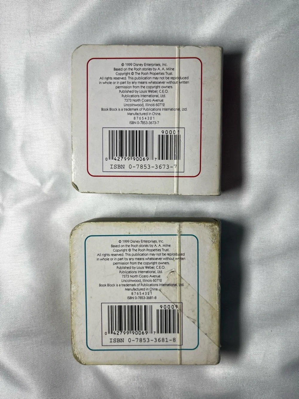 Vintage Winnie The Pooh Christmas Board Books Cozy Caps Counting Disney